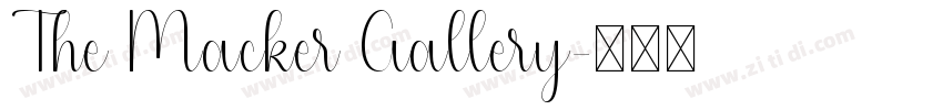 The Macker Gallery字体转换